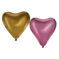12" Luxe Satin Heart Shaped Latex Balloons (6 Ct) 12" Luxe Satin Heart Shaped Latex Balloons (6 Ct)