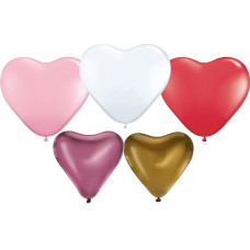 12" Heart Shaped Latex Balloon Assortment (50 Ct) 12" Heart Shaped Latex Balloon Assortment (50 Ct)
