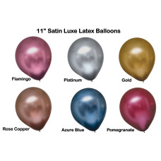 11" Luxe Satin Latex Balloons (50 Ct) 11" Luxe Satin Latex Balloons (50 Ct)